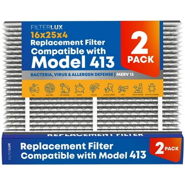 FilterLux Replacement Filters Compatible with AprilAire 413 - Replacement Filter 2 Pack MERV 11 Rated Air Filters, Furnace Filters, Air Conditioner Filter, AC Filters, HVAC Filter