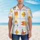thumbnail image 2 of Fotbe Construction Equipments Worker Camisa Hawaiana para Hombre Unisex – Camisa Casual de Verano con Botones de Manga Corta de Algodón y Lino,Large, 2 of 7