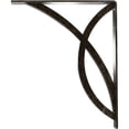 thumbnail image 4 of Ekena Millwork 2"W x 12"D x 15"H Miller Wrought Iron Bracket, (Triple center brace), Antiqued Warm Silver, 4 of 9