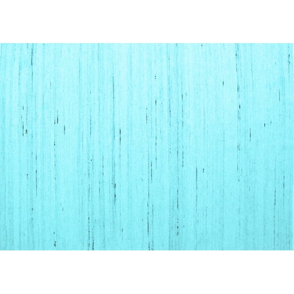 Ahgly Company Indoor Rectangle Solid Light Blue Modern Area Rugs, 2' x 4'
