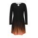 thumbnail image 3 of ICHUANYI Liquidación Vestido de manga larga para mujer con cuello redondo y estampado corto ICHUANYI WER202308257598, 3 of 4