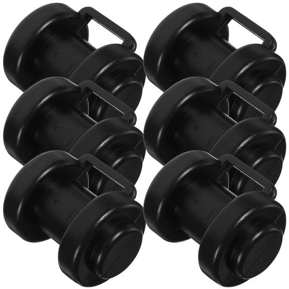 LOLIPPYY 6Pcs Black Plastic Trampoline Tube Covers Heavy Duty Replacement Caps for Trampoline Poles