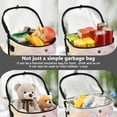 thumbnail image 5 of Qxltty Butterfly Gardens Car Trash Can with Lid Vehicle Backseat Hanging Leak Proof Storage Bin, 5 of 7
