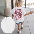 thumbnail image 2 of Girl Clothes Casual letter Pattern Short Sleeve Girls Tshirts Cute Graphic for Daily White 11-12 Years, 2 of 6