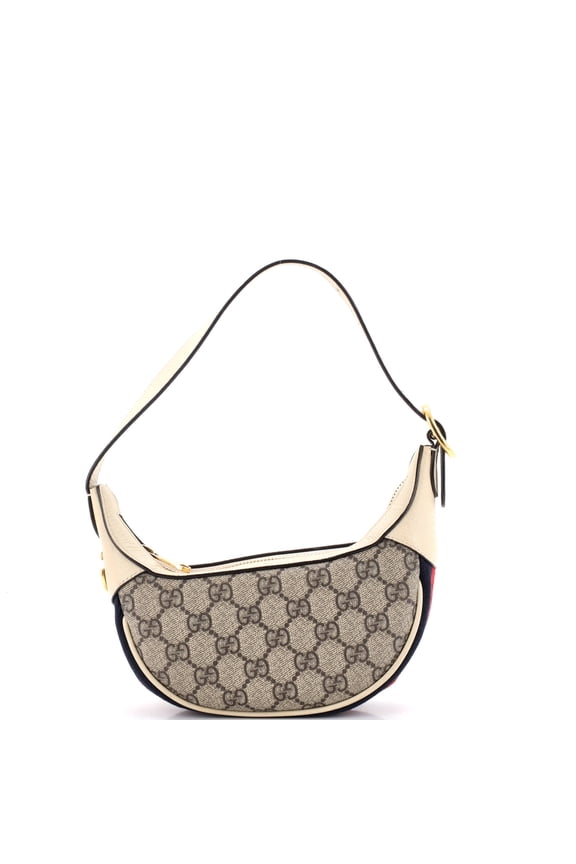 Pre-Owned Ophidia Half Moon Bag GG Coated Canvas Mini By Rebag