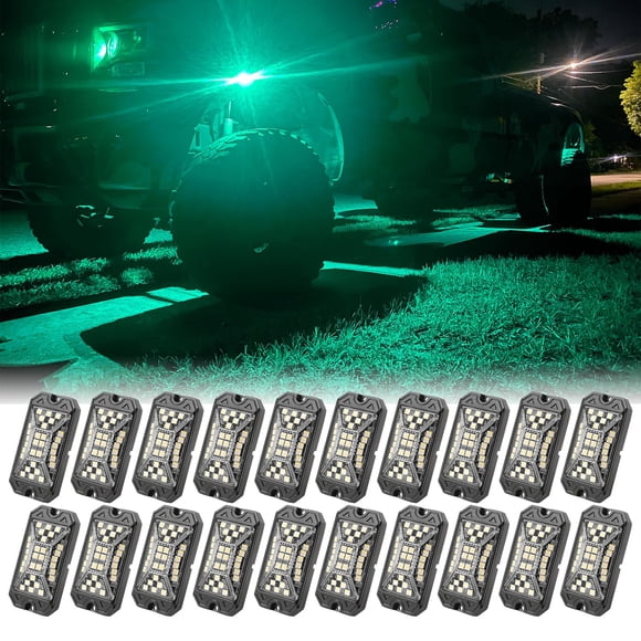 Luces de roca SUNPIE RGBW, 20 cápsulas, aluminio, IP67 a prueba de agua