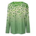 thumbnail image 5 of WREESH Women's 2025 St. Patrick's Day Long Sleeve Pullover Tops Irish Shamrock Graphic Tees for Casual and Festive, 5 of 5