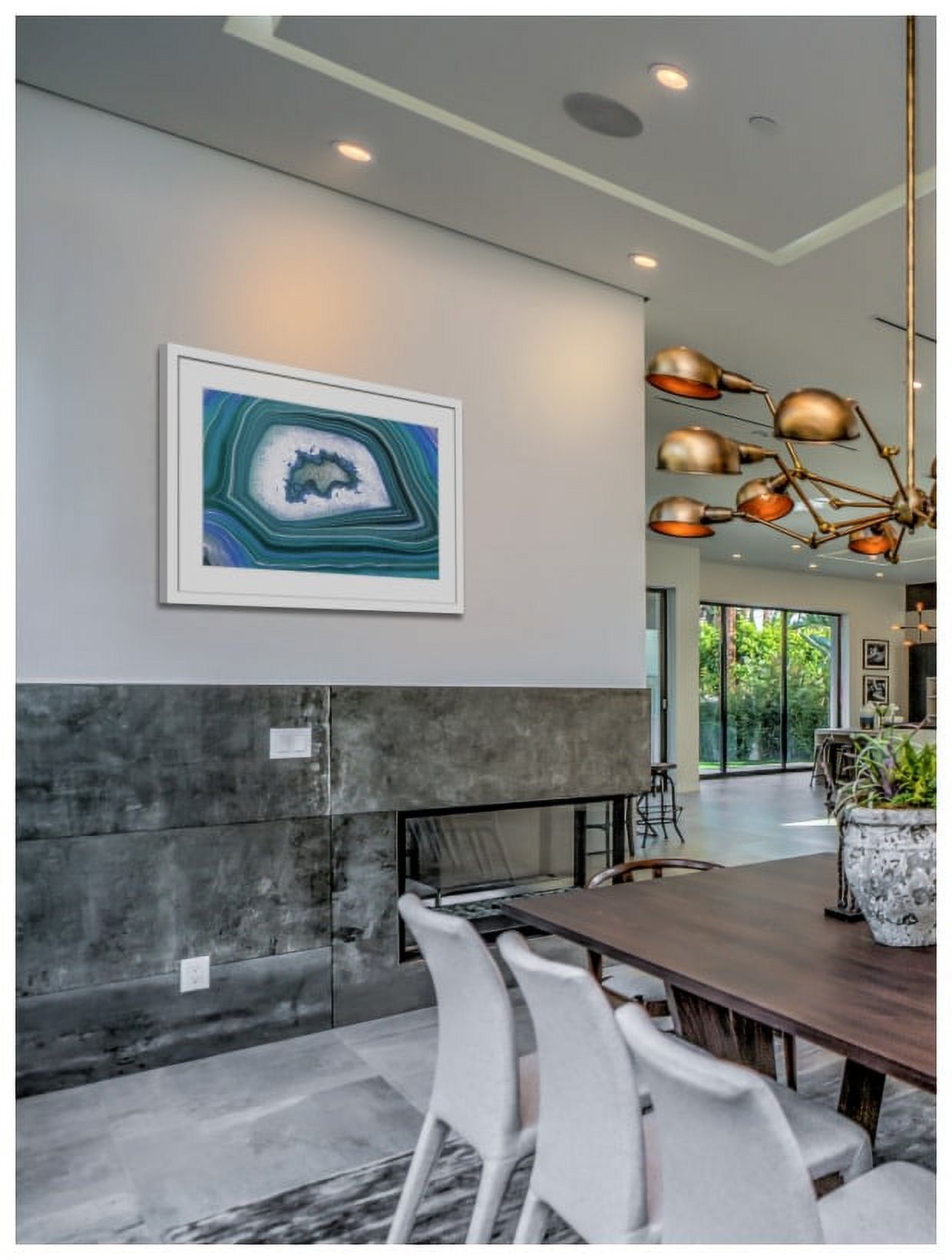 "Waves" Framed Painting Art Print, 30" x 1.5"