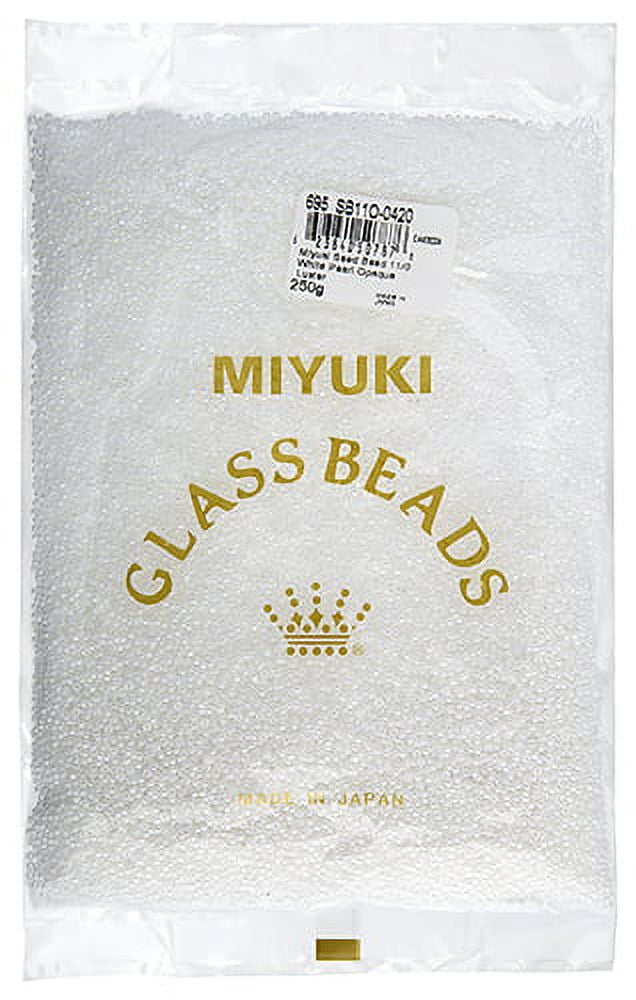 Miyuki Glass Seed Beads 11/0 (250g) DB0420 Opaque Luster White Pearl Bead