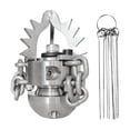 thumbnail image 1 of Boquilla giratoria para chorro de alcantarillado, limpieza de raíces, grasa y lodo, acero con cadenas de eslabones 0375 40L por minuto, 1 of 9