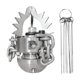 thumbnail image 1 of Boquilla giratoria para chorro de alcantarillado, limpieza de raíces, grasa y lodo, acero con cadenas de eslabones 05 70L por minuto, 1 of 9
