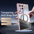 thumbnail image 5 of Decase Transparent Case for Samsung Galaxy S25 Ultra,TPU+PC,Built-in Rotatable Ring Kickstand,Clear Back Design Heavy Duty Drop Protection Shockproof Phone Case for Samsung Galaxy S25 Ultra,Pink, 5 of 10