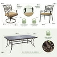 thumbnail image 3 of Hanover Traditions 9-Piece Rust-Free Aluminum Outdoor Patio Dining Set with Tan Cushions, 6 Dining Chairs, 2 Swivel Rockers and Aluminum Rectangular Dining Table, TRADDN9PCSW-2, 3 of 24