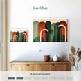 thumbnail image 3 of Elephant Stock Mid-century Arches Orange Green Wall Art - Horizontal Canvas Wall Art - Living Room Wall Decor - Abstract Canvas - Brown And Green Decor By Urban Epiphany - 12" x 8", 3 of 4