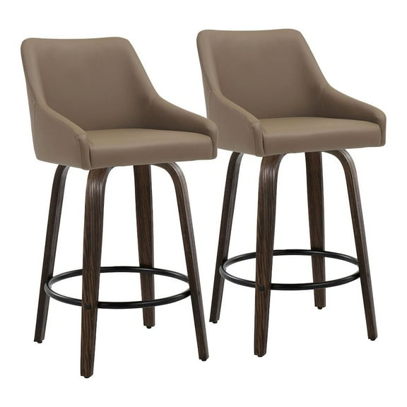 LumiSource Hannah 26" Fixed-Height Counter Stool - Set of 2
