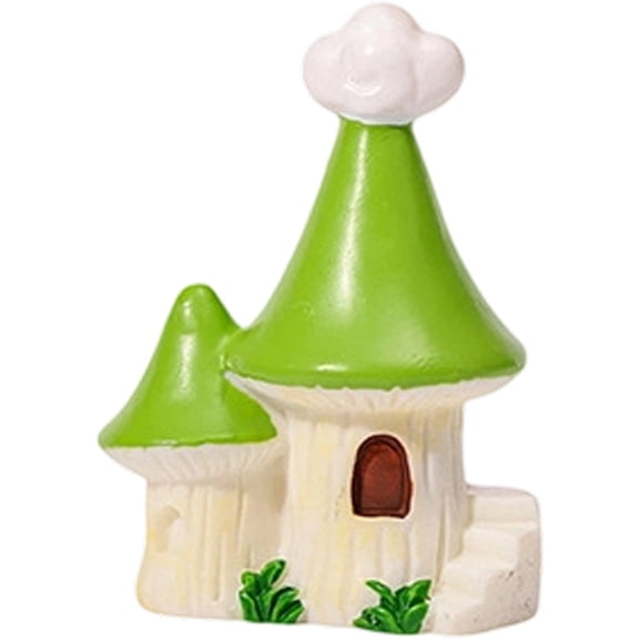 TINGXIN Diy Miniature Mushroom Resin House H (Miniature Mushroom Resin House, Fairy Garden House), Miniature Scene Decor Dollhouse Accessories Resin Dollhouse for Terrarium Fish Tank