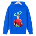 thumbnail image 3 of Ropa para niños Otoño e invierno Sudadera con capucha para niños y niñas y top azul con estampado de avatar de Ronaldo, 3 of 5