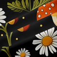 thumbnail image 5 of Homewish Rustic Fungus Plant Kitchen Curtains,Mushrooms Daisy Floral Black Out Curtains Pack of 2 (42x63 Each),Black, 5 of 6