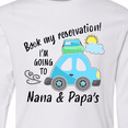 thumbnail image 4 of Inktastic Book my Reservation I'm Going To Nana and Papa's Long Sleeve Youth T-Shirt, 4 of 5