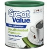 Great Value: Decaffeinated Premium Ground Coffee, 39 Oz