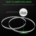 thumbnail image 5 of iPower 8 Inch 8 Feet Flexible Aluminum Ducting with 2 Clamps Included 4 Layer Protection Dryer Vent Hose for HVAC Heating Cooling Ventilation and Exhaust, Black, 5 of 6
