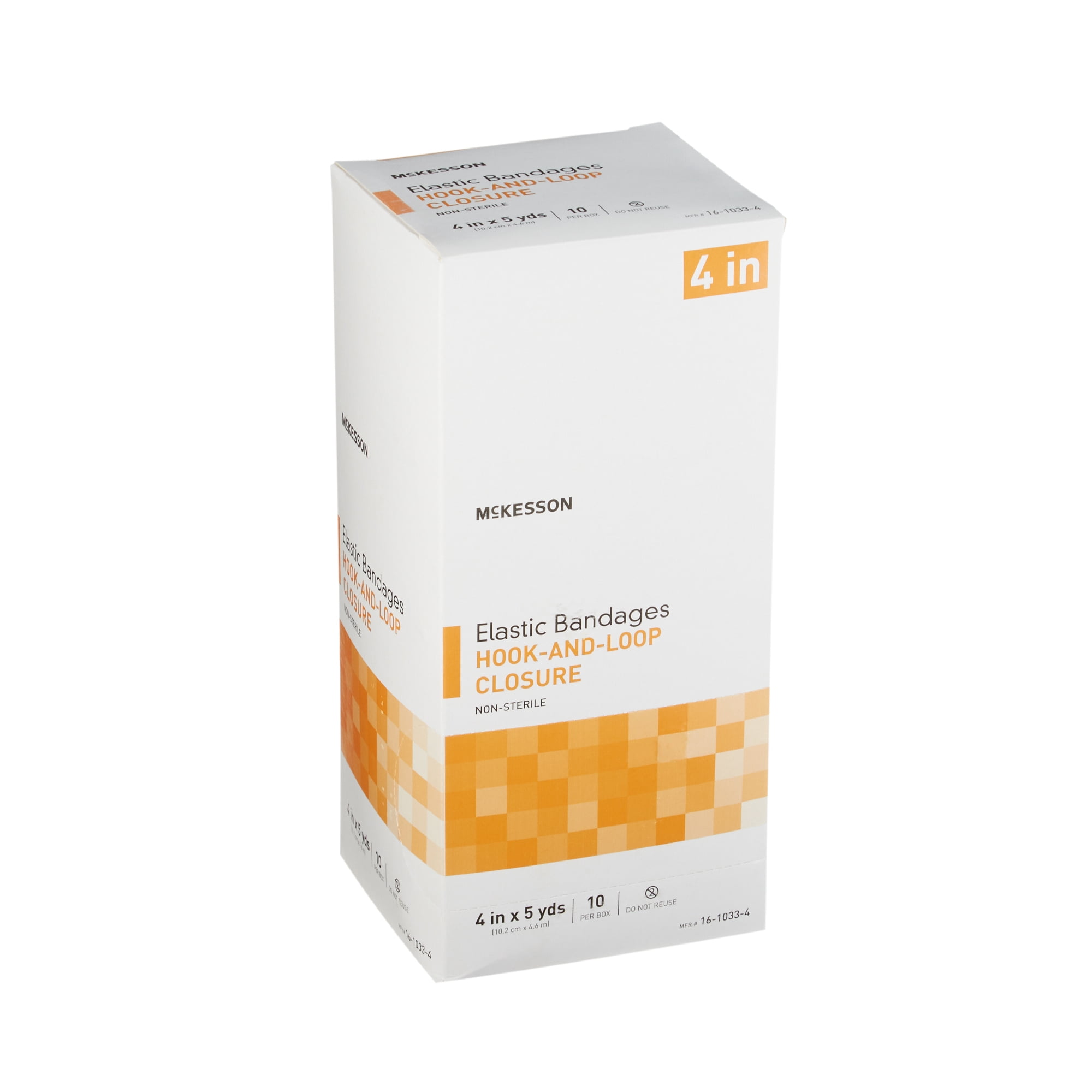McKesson Elastic Bandage Compression Wrap for Injuries - 4 in x 5 yd, 10 Count, 5 Packs, 50 Total