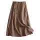 thumbnail image 2 of ICHUANYI Clearance Women Fashion Summer Casual Comfy Button Solid Going Out A-Line Skirt(Khaki, M) ICHUANYI WER2023081111384, 2 of 6