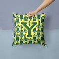 thumbnail image 2 of Carolines Treasures CJ1075-YPW1414 Letter Y Football Green & Yellow Fabric Decorative Pillow, 2 of 4