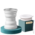thumbnail image 2 of Silicone Collapsible Travel Cup,Folding Camping Cup with Lid, Expandable Drinking Cup,Portable Coffee Cup, 2 of 7