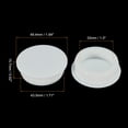thumbnail image 3 of Uxcell Silicone Rubber Hole Plug White Stopper for 42-43.5mm Hole 3 Pack, 3 of 5