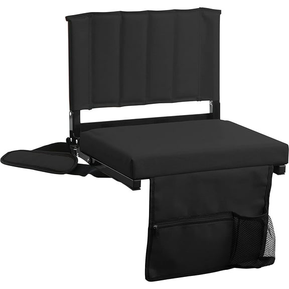 Stadium Seats with Back Support Bleacher Chairs with Cushion and Backrest Stadium Chairs for Adults Includes Shoulder Strap and Cup Holder