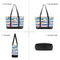 thumbnail image 6 of FORMRS Canvas Laptop Tote Bag for Women with 15.6" Computer Compartments Shoulder Handbag, Red Hand Drawn Sailboats, 6 of 7
