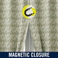thumbnail image 3 of Sun Zero Edmund 2-pack Monochrome Brushstrokes Magnetic Closure 100% Blackout Grommet Curtain Panel Pair, 40"W x 84"L, Olive Green, 3 of 8