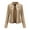Beige, variant on Coat Women'S Slim-Fit Leather Stand-Up Collar Zipper Motorcycle Suit Thin Coat Jacket Red M