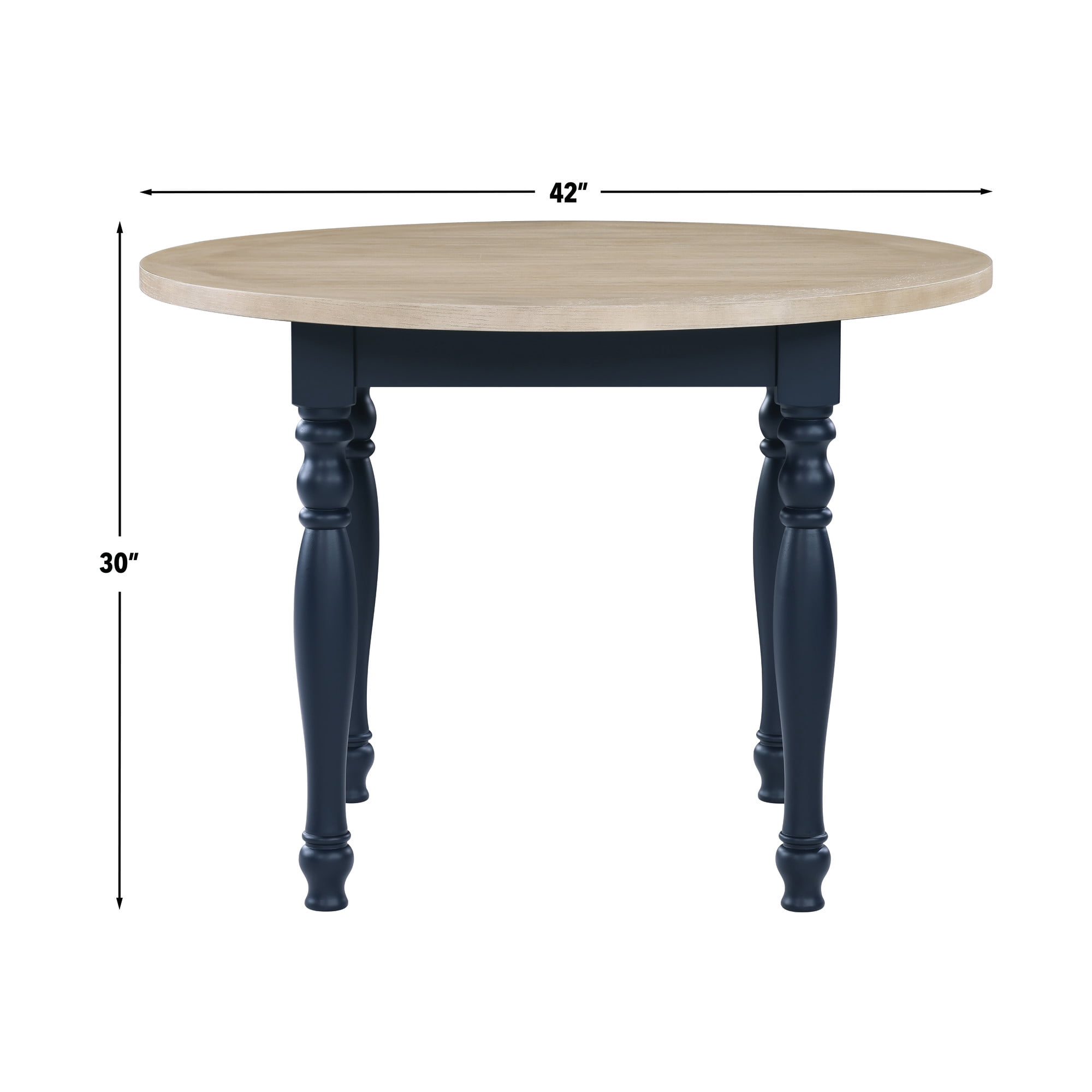 Steve Silver Darcy Deep Blue Finish Round DiningTable