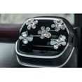 thumbnail image 2 of Rhinestone Butterfly Flower Air Vent Clip, Cute Car Accessories, Silver, 2 of 2