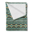 thumbnail image 2 of Ethnic Soft Flannel Fleece Throw Blanket, Indigenous Motifs Inspired by Mexican Culture Traditional Borders, Cozy Plush for Indoor and Outdoor Use, 70" x 90", Multicolor, by Ambesonne, 2 of 5