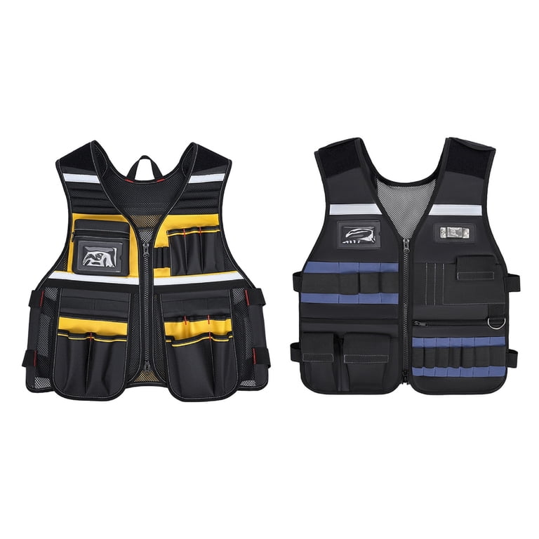Work Jacket Adjustable Pocket Tool Vest Construction Vest Tool