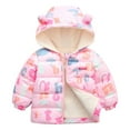 thumbnail image 2 of Toddlers Fleece Jackets Thick Warm Little Baby Girls Boys Soft Lovely Hoodies Down Coat Outerwear, 2 of 6