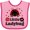 Pink and Fuchsia, variant on Inktastic Little Ladybug with Flowers Boys or Girls Baby Bib