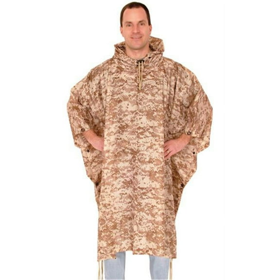 Poncho In Stuff Bag - Digital Desert Camo