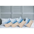 thumbnail image 2 of Ambesonne Beach Throw Pillow Cover 4 Pack, Wreck Boat on the Coast, 18", Blue Cream, 2 of 7