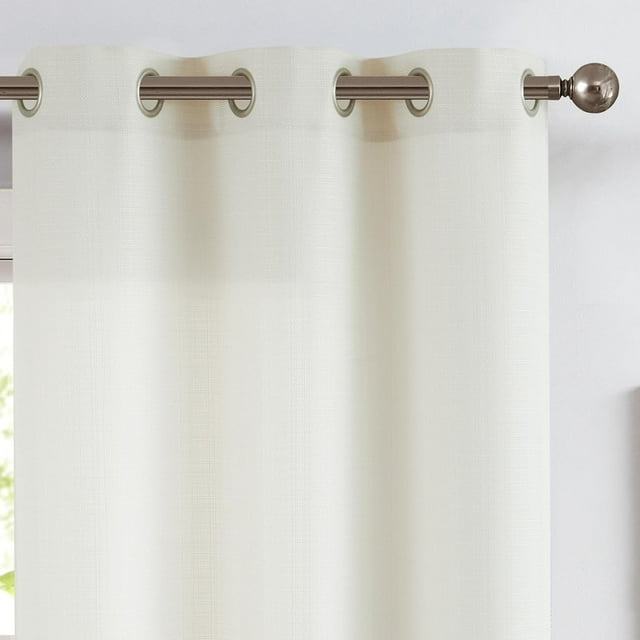 Curtains for Living Room Linen Textu es Long Farmhouse Casual Weave Back Tab Drapes Light Filtering Window Curtain Panels