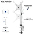 thumbnail image 2 of VIVO White TV & Ultra Wide Screen Monitor Desk Mount Stand for Screens up to 42", 2 of 5