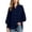 Navy, variant on Button Down Blouses for Women Dressy Casual Smocked Cuffed Long Sleeve Shirts Fashion Collared Work Tunic Tops