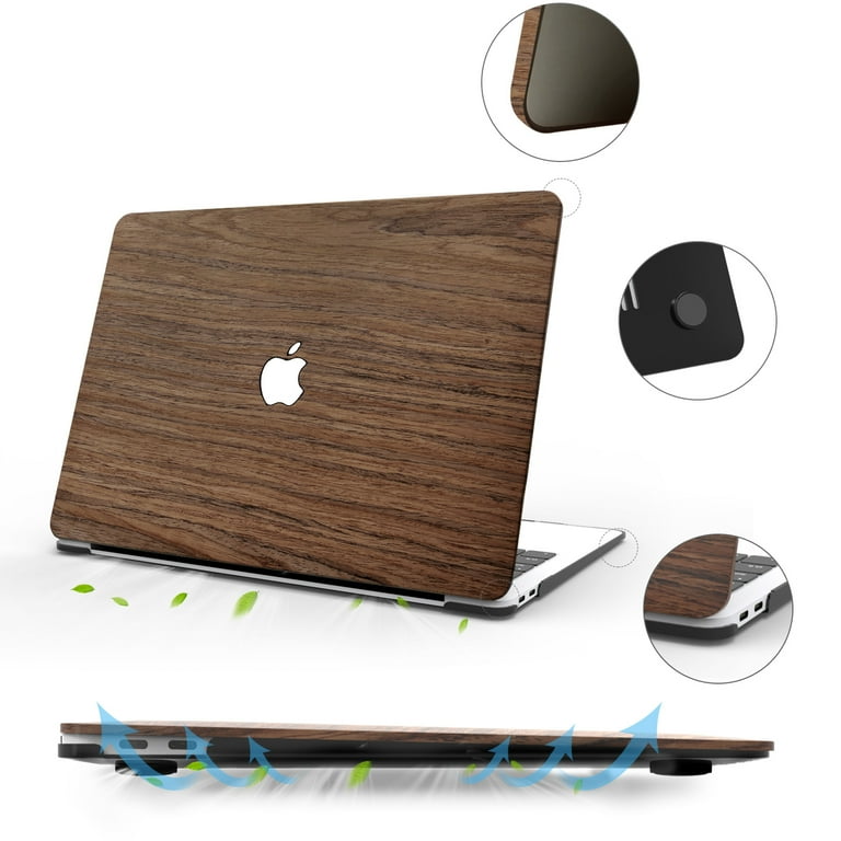 Apple MacBook Pro 13 inch Protective Case 2022-2016, Wooden Hard