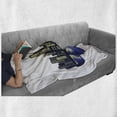 thumbnail image 6 of NYC Soft Flannel Fleece Throw Blanket, Modernistic Metropolitan City Skyline New York Night Skyscrapers Theme Empire State, Cozy Plush for Indoor and Outdoor Use, 60" x 80", Multicolor, by Ambesonne, 6 of 6