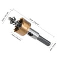 thumbnail image 3 of Uxcell 23mm HSS Hole Saw Drill Bit Titanium Plated for Stainless Steel Alloy Wood, 3 of 5
