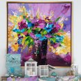 thumbnail image 3 of Designart Bright Bouquet Of Spring Flowers On Purple Background FLOAT FRAME WALL ART, 3 of 4