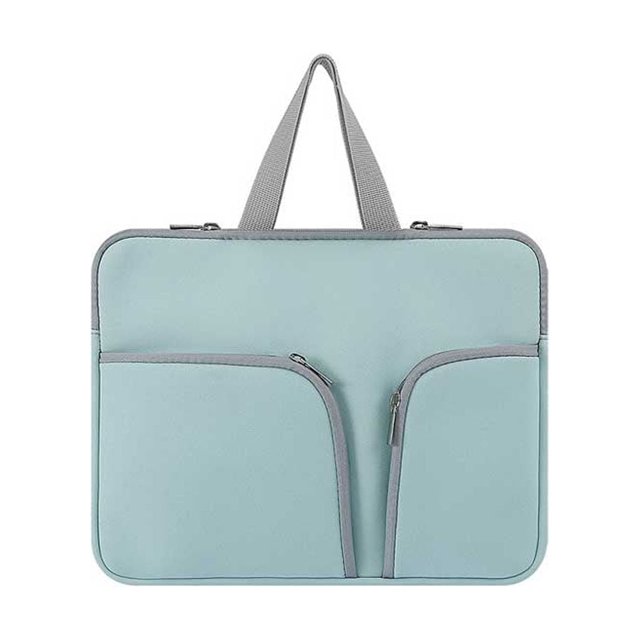 Funda impermeable para portátil Linyer, bolsa portátil, bolsa de transporte de bolsillo, protector, compartimentos reutilizables, almacenamiento empresarial, verde, 13 pulgadas
